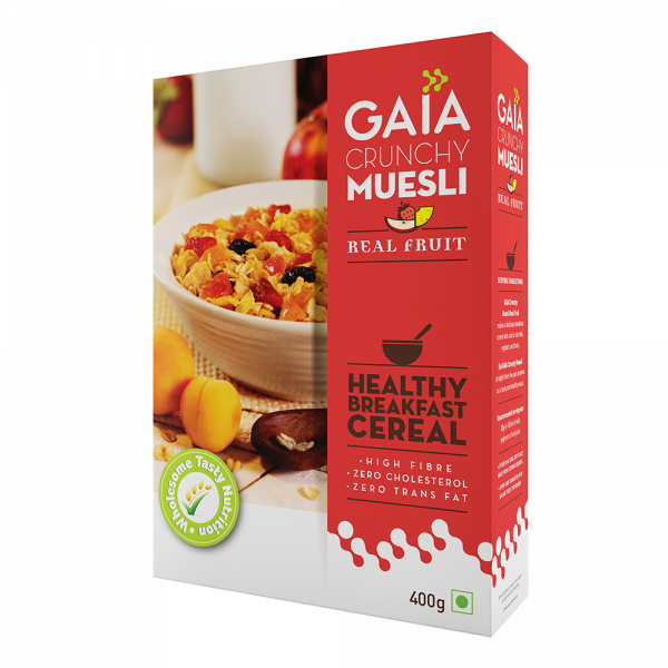 Gaia Crunchy Real Fruit Muesli A Wholesome Breakfast Cereal